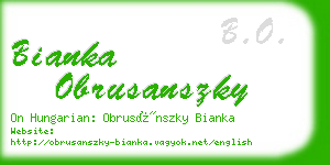 bianka obrusanszky business card
